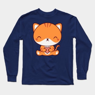 Kawaii Cute Kitten Cat Long Sleeve T-Shirt